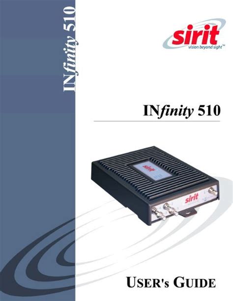 SIRIT INFINITY 510 USER MANUAL Pdf Download 